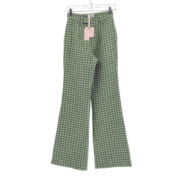 Green Checkered Women's Trousers - Picture 2 of 16